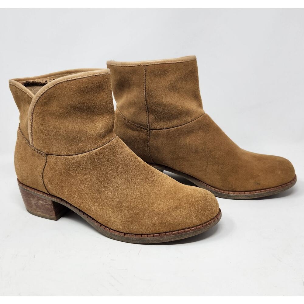 UGG Darling 1004367 Tan Suede Round Toe Pull On Ankle Boot Women's Size 8